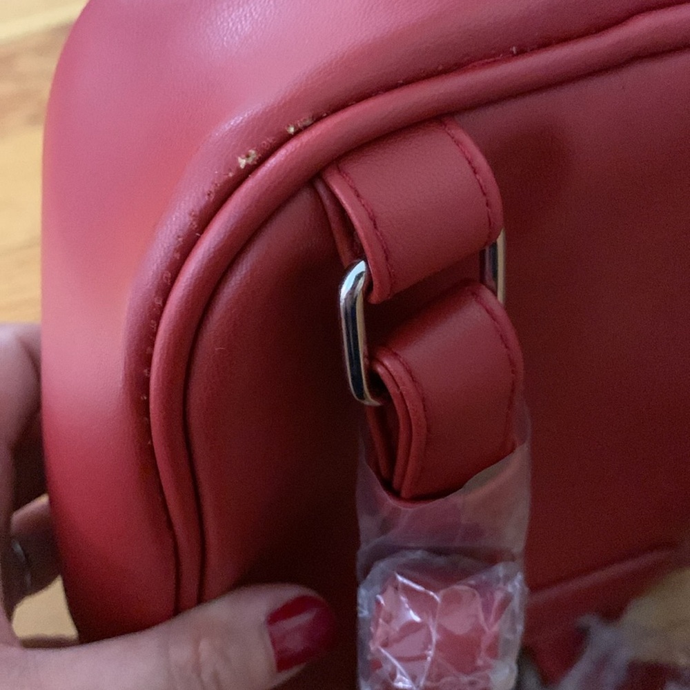 Badgley Mischka Vegan Leather Red Mini Studded Backpack NWT. - Picture 16 of 16